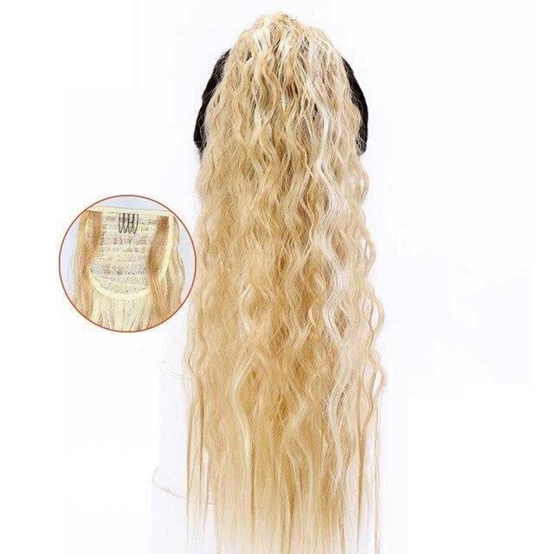 Queue de Cheval Bouclée Blond Clair