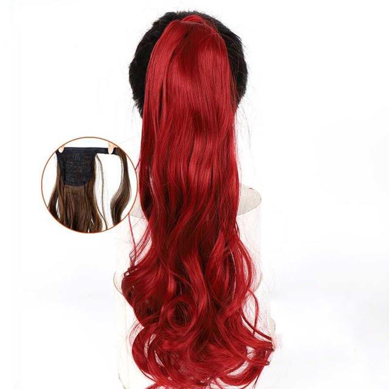 Queue de Cheval Ondulée Rouge Éclatant