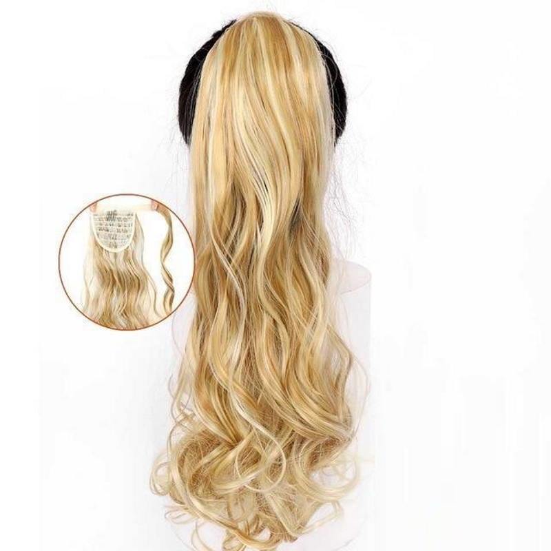 Queue de Cheval Ondulée Blond Clair